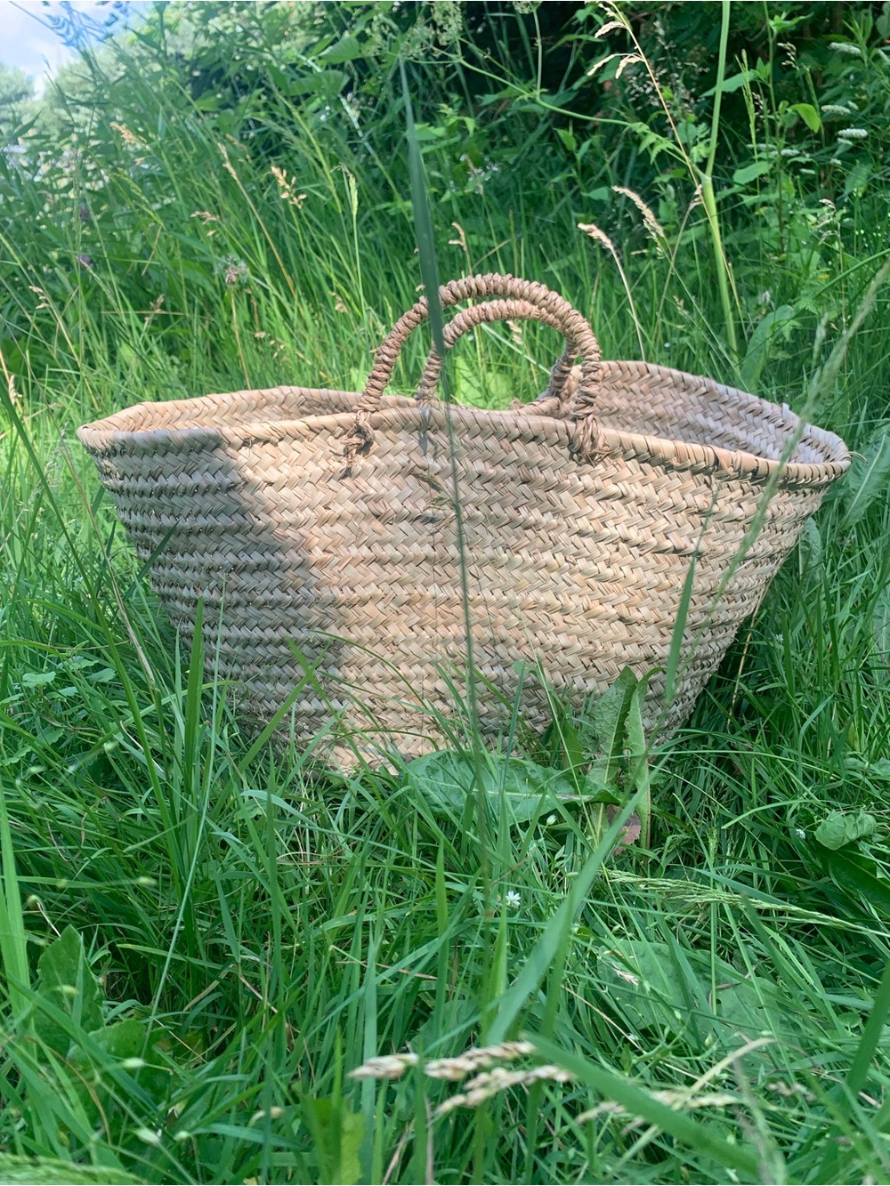 New picnic basket bag handmade beach basket - Picture 2 of 10